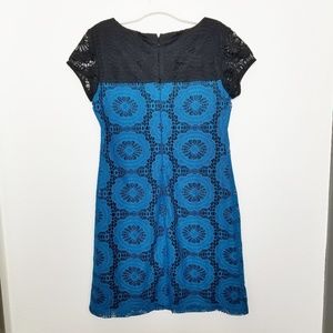 London Times lace shift dress